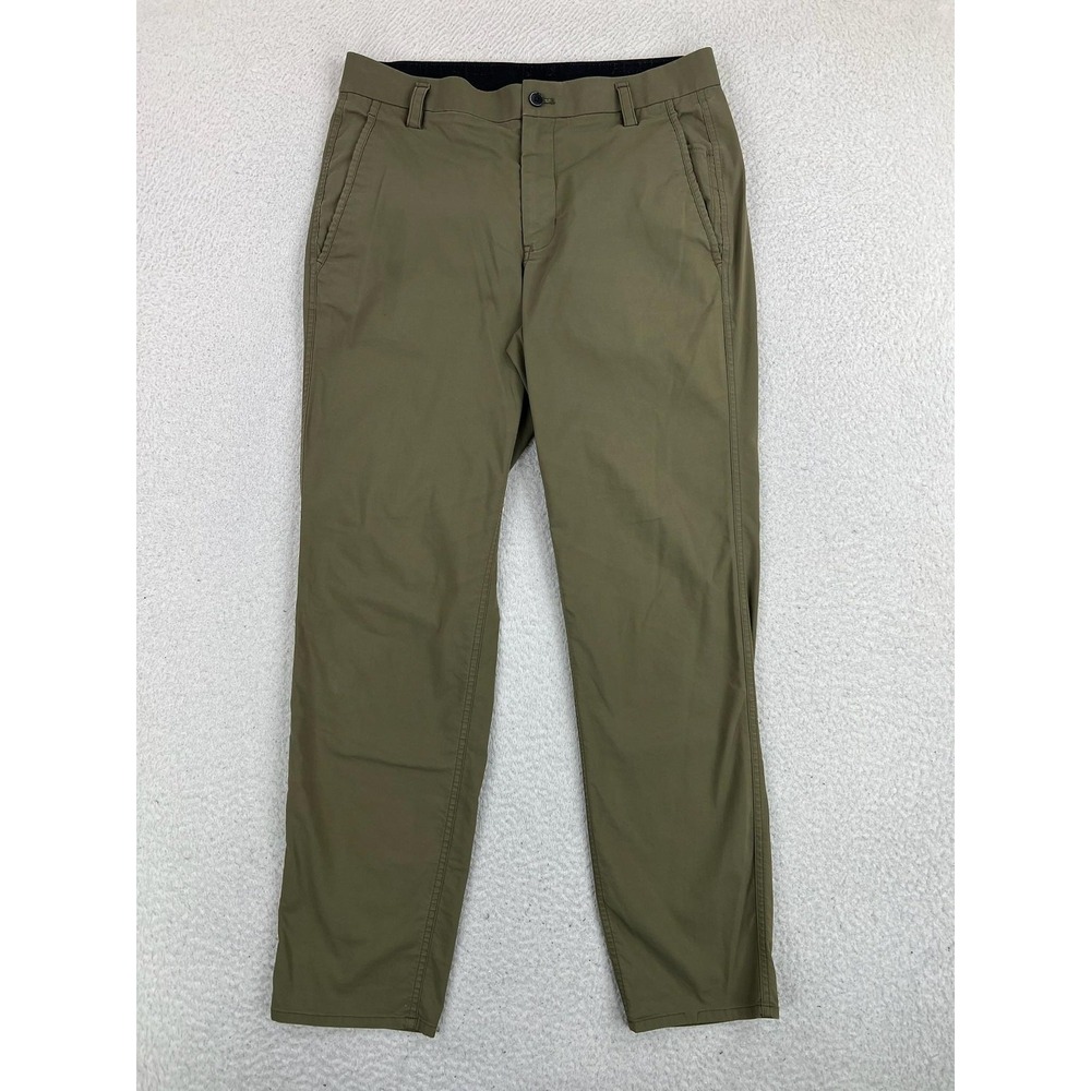 Kit & Ace Chino Pants Mens 32x30 Green Slim Fit Tapered Casual Office Travel